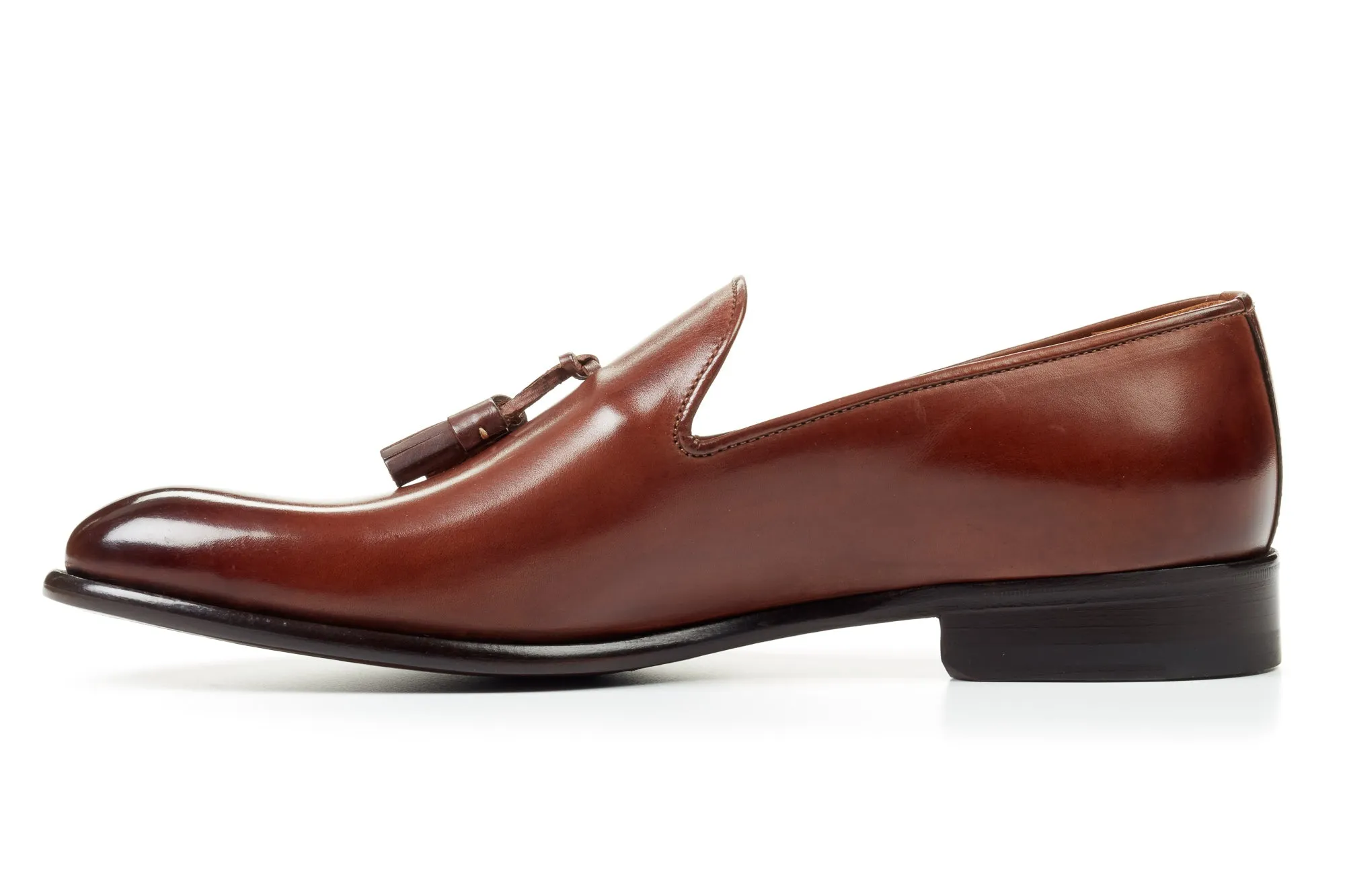 The Chaplin Tassel Loafer - Marrone