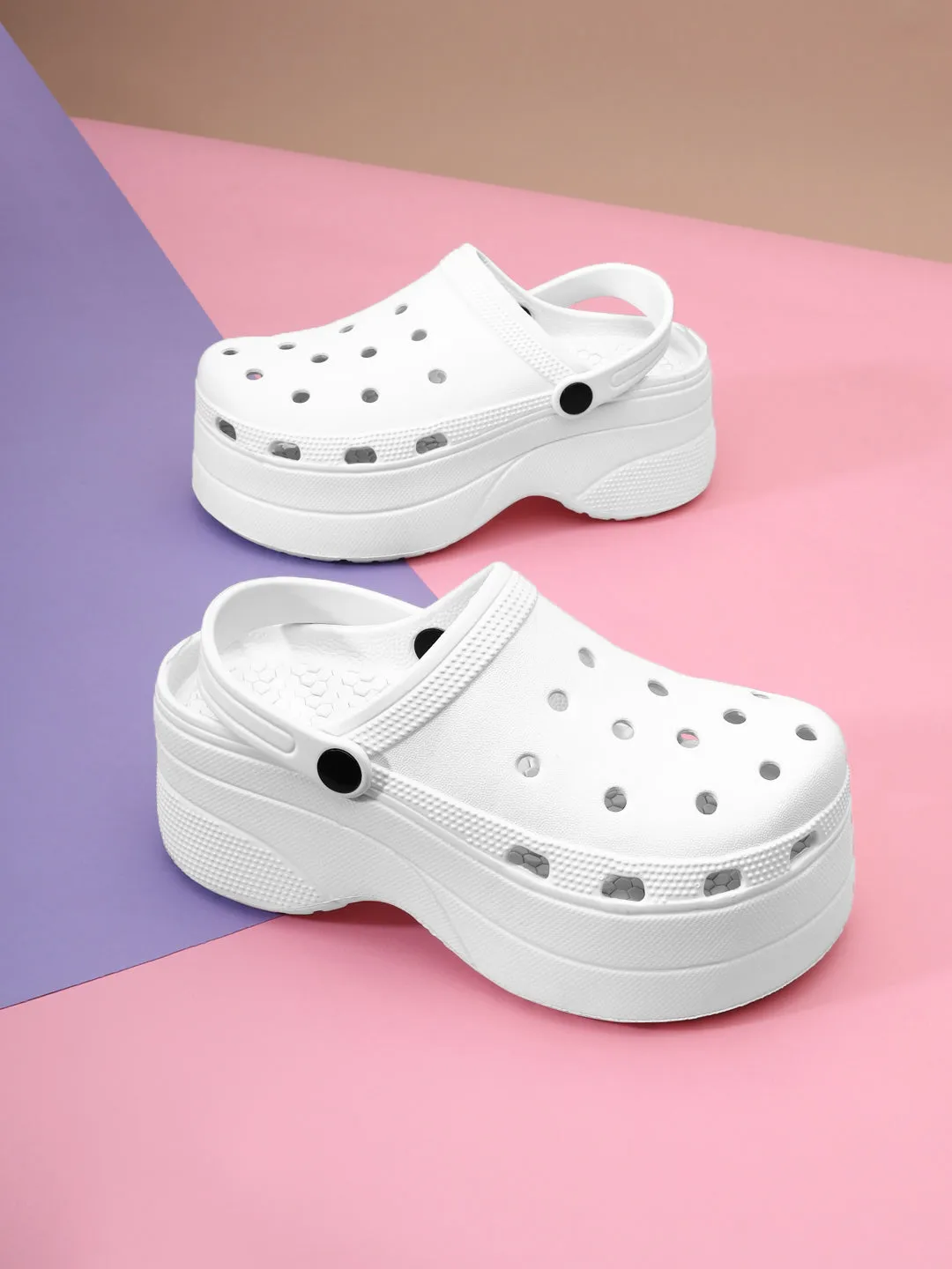 White PU Slip-On Croc Flats (TC-RS3581-WHT)