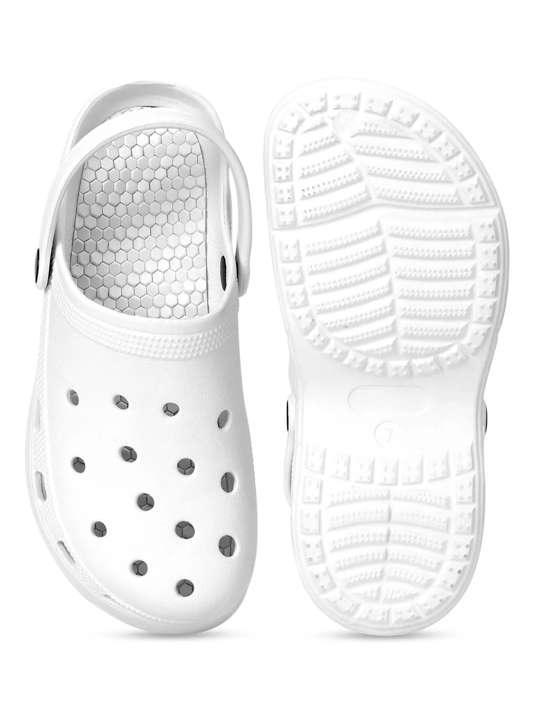 White PU Slip-On Croc Flats (TC-RS3581-WHT)