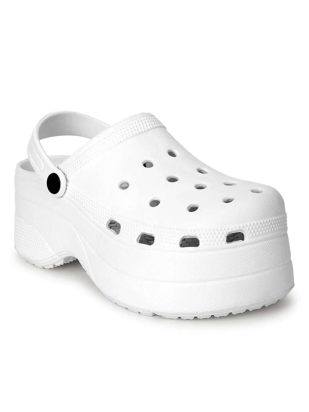 White PU Slip-On Croc Flats (TC-RS3581-WHT)