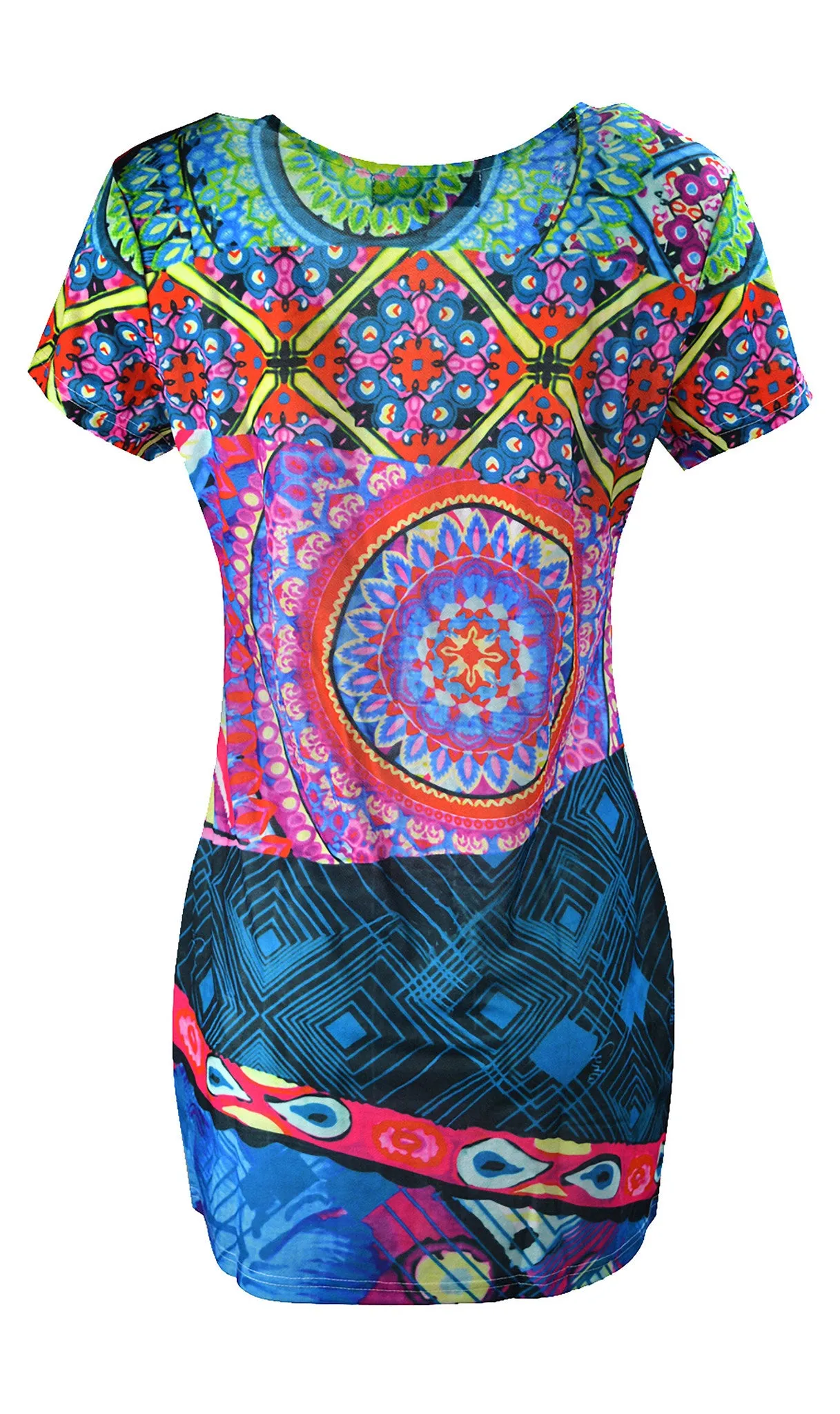 womens-short-sleeved-dress-with-mandala-and-flower-pattern-print